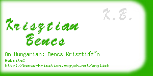 krisztian bencs business card